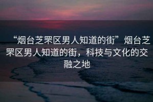 “煙臺芝罘區男人知道的街”煙臺芝罘區男人知道的街，科技與文化的交融之地