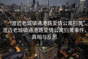 “澄邁老城鎮通港路愛情公寓掃黃”澄邁老城鎮通港路愛情公寓掃黃事件，真相與反思