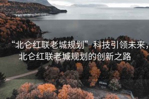 “北侖紅聯老城規劃”科技引領未來，北侖紅聯老城規劃的創新之路