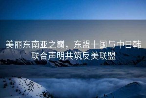 美麗東南亞之巔，東盟十國與中日韓聯合聲明共筑反美聯盟