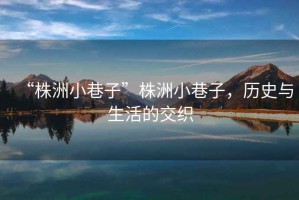 “株洲小巷子”株洲小巷子，歷史與生活的交織