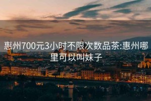 惠州700元3小時不限次數品茶:惠州哪里可以叫妹子