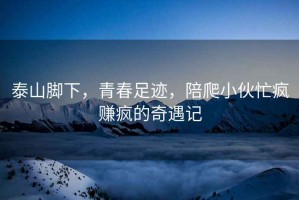 泰山腳下，青春足跡，陪爬小伙忙瘋賺瘋的奇遇記