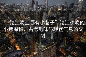 “湛江晚上哪有小巷子”湛江夜晚的小巷探秘，古老韻味與現代氣息的交融