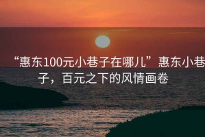“惠東100元小巷子在哪兒”惠東小巷子，百元之下的風情畫卷