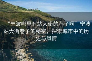 “寧波哪里有站大街的巷子啊”寧波站大街巷子的秘密，探索城市中的歷史與風情