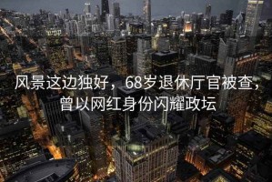 風景這邊獨好，68歲退休廳官被查，曾以網紅身份閃耀政壇