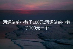河源站前小巷子100元:河源站前小巷子100元一個