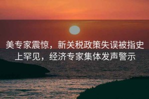 美專(zhuān)家震驚，新關(guān)稅政策失誤被指史上罕見(jiàn)，經(jīng)濟(jì)專(zhuān)家集體發(fā)聲警示