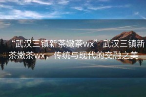 “武漢三鎮新茶嫩茶wx”武漢三鎮新茶嫩茶wx，傳統與現代的交融之美