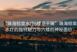 “珠海棕泉水療6樓是干嘛”珠海棕泉水療的獨特魅力與六樓的神秘面紗
