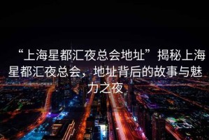 “上海星都匯夜總會地址”揭秘上海星都匯夜總會，地址背后的故事與魅力之夜