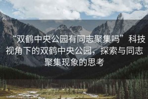 “雙鶴中央公園有同志聚集嗎”科技視角下的雙鶴中央公園，探索與同志聚集現(xiàn)象的思考