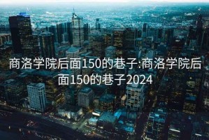 商洛學院后面150的巷子:商洛學院后面150的巷子2024