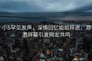 小S罕見發聲，深情回憶姐姐猝逝，淚灑屏幕引發網友共鳴