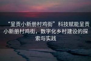 “呈貢小新冊(cè)村雞街”科技賦能呈貢小新冊(cè)村雞街，數(shù)字化鄉(xiāng)村建設(shè)的探索與實(shí)踐