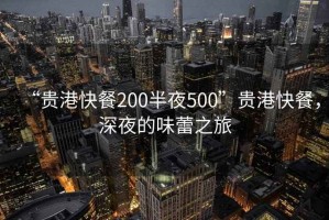 “貴港快餐200半夜500”貴港快餐，深夜的味蕾之旅