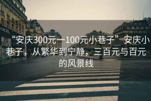 “安慶300元一100元小巷子”安慶小巷子，從繁華到寧靜，三百元與百元的風(fēng)景線