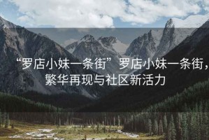 “羅店小妹一條街”羅店小妹一條街，繁華再現(xiàn)與社區(qū)新活力