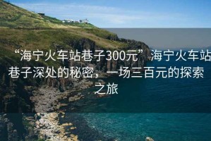 “海寧火車站巷子300元”海寧火車站巷子深處的秘密，一場三百元的探索之旅