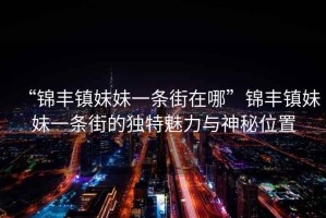 “錦豐鎮妹妹一條街在哪”錦豐鎮妹妹一條街的獨特魅力與神秘位置