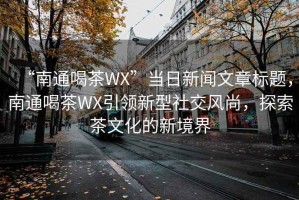 “南通喝茶WX”當(dāng)日新聞文章標(biāo)題，南通喝茶WX引領(lǐng)新型社交風(fēng)尚，探索茶文化的新境界