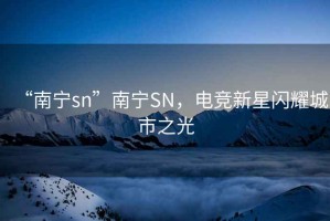 “南寧sn”南寧SN，電競(jìng)新星閃耀城市之光
