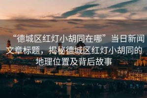 “德城區紅燈小胡同在哪”當日新聞文章標題，揭秘德城區紅燈小胡同的地理位置及背后故事