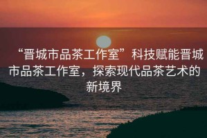 “晉城市品茶工作室”科技賦能晉城市品茶工作室，探索現(xiàn)代品茶藝術(shù)的新境界