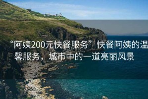 “阿姨200元快餐服務(wù)”快餐阿姨的溫馨服務(wù)，城市中的一道亮麗風(fēng)景