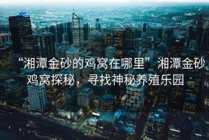 “湘潭金砂的雞窩在哪里”湘潭金砂雞窩探秘，尋找神秘養殖樂園