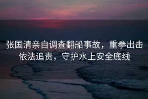 張國清親自調(diào)查翻船事故，重拳出擊依法追責(zé)，守護(hù)水上安全底線