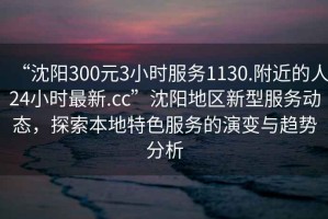 “沈陽300元3小時服務1130.附近的人24小時最新.cc”沈陽地區新型服務動態，探索本地特色服務的演變與趨勢分析