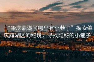 “肇慶鼎湖區哪里有小巷子”探索肇慶鼎湖區的秘境，尋找隱秘的小巷子