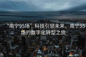 “南寧95場”科技引領未來，南寧95場的數字化轉型之旅