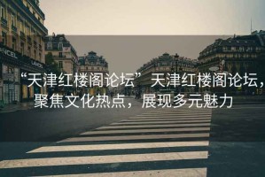 “天津紅樓閣論壇”天津紅樓閣論壇，聚焦文化熱點，展現多元魅力