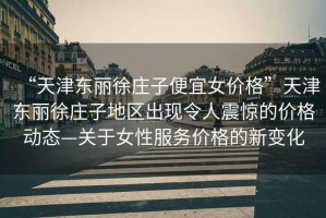 “天津東麗徐莊子便宜女價格”天津東麗徐莊子地區出現令人震驚的價格動態—關于女性服務價格的新變化