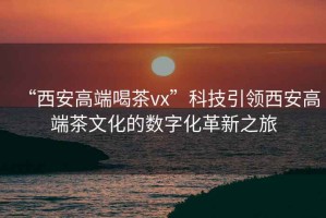 “西安高端喝茶vx”科技引領(lǐng)西安高端茶文化的數(shù)字化革新之旅