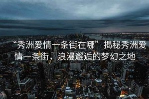“秀洲愛情一條街在哪”揭秘秀洲愛情一條街，浪漫邂逅的夢幻之地