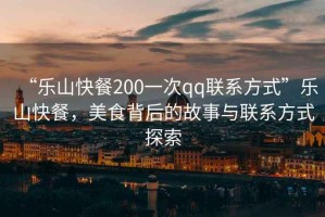 “樂山快餐200一次qq聯(lián)系方式”樂山快餐，美食背后的故事與聯(lián)系方式探索