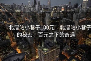 “北滘站小巷子100元”北滘站小巷子的秘密，百元之下的奇遇