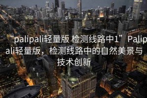 “palipali輕量版 檢測線路中1”Palipali輕量版，檢測線路中的自然美景與技術創新
