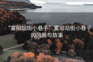 “富陽站街小巷子”富陽站街小巷子的風景與故事