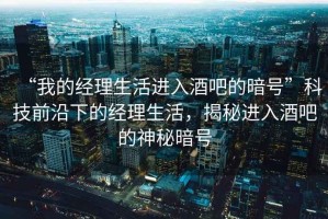 “我的經理生活進入酒吧的暗號”科技前沿下的經理生活，揭秘進入酒吧的神秘暗號