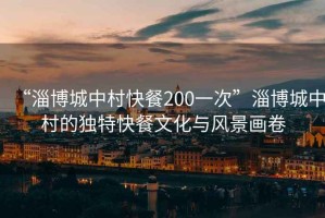 “淄博城中村快餐200一次”淄博城中村的獨特快餐文化與風景畫卷