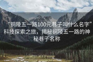 “銅陵五一路100元巷子叫什么名字”科技探索之旅，揭秘銅陵五一路的神秘巷子名稱