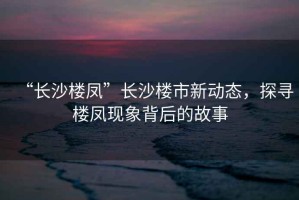 “長沙樓鳳”長沙樓市新動態(tài)，探尋樓鳳現(xiàn)象背后的故事