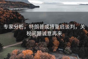 專家分析，特朗普或將重啟談判，關稅問題誠意再來