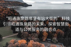 “昭通珠泉路哪里有站大街的”科技引領昭通珠泉路的未來，探索智慧街道與公共服務的融合點