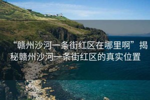 “贛州沙河一條街紅區在哪里啊”揭秘贛州沙河一條街紅區的真實位置